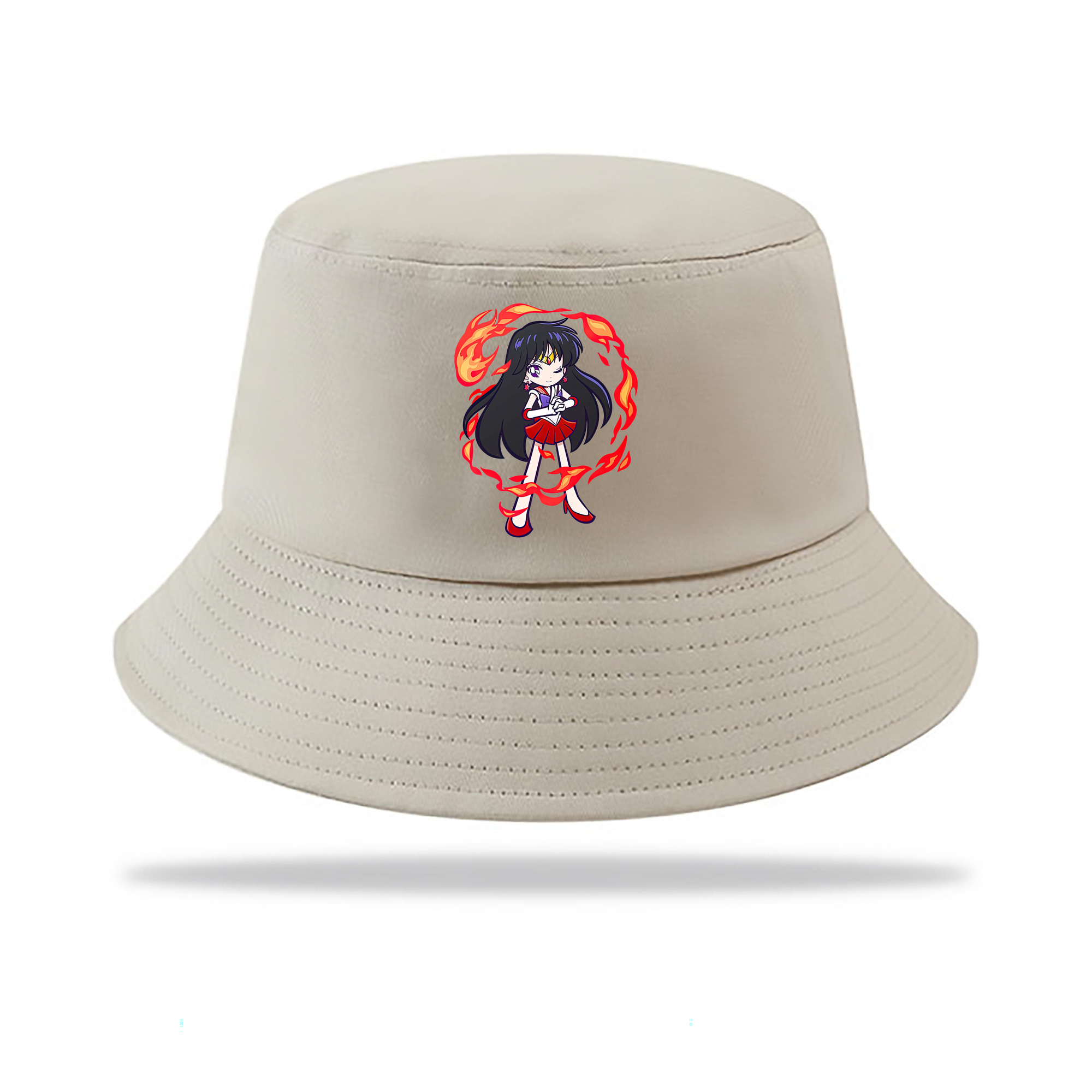 （画像用） 美少女戦士セーラームーン 火野レイ ひの レイ Sailor Moon Hino Rei （セーラーマーズ,Sailor Mars） アウトドア日除けバケットハット
